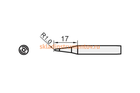 Жало конус 1 мм для паяльных станций ProsKit 5SI-216N-B1.0 00370473 Жало конус 1 мм для паяльных станций ProsKit 5SI-216N-B1.0 00370473