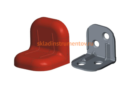 Уголок с заглушкой MFK-TORG 24х24х25х1.2 красное дерево 3 24 24 3