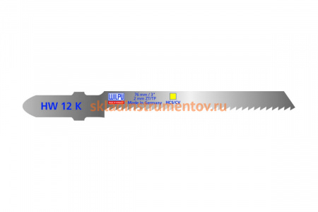 Пилка по изоляционным материалам HW 12 K (5 шт; 76х5х1 мм; 50 мм; 13 TPI; HCS/CV) WILPU 241300005