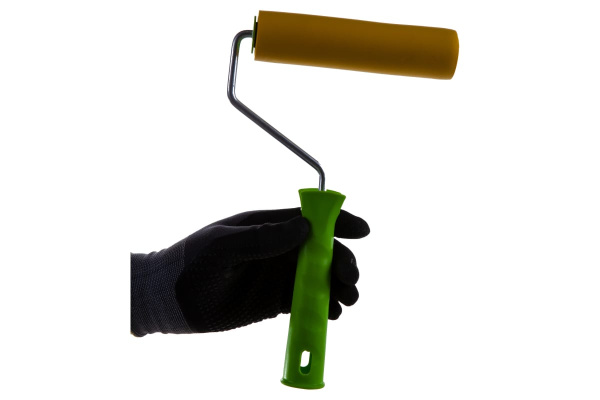 Прижимной резиновый валик с ручкой, 150 мм, D ручки - 6 мм СИБРТЕХ 81033