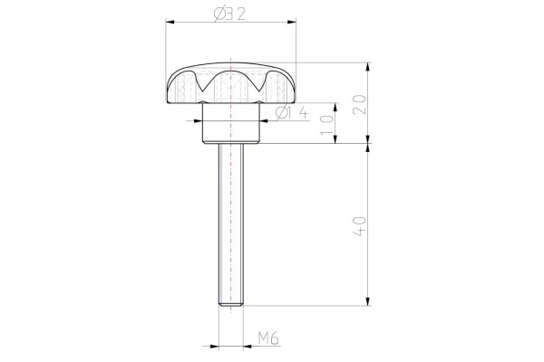 Звездообразная рукоятка KIPP K0155.4061X40