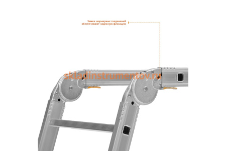 Профессиональные рабочие подмости СИБИН ПРП-36 3x6x3 ступени, алюмин, складные с колесами и съемной площадкой 38845