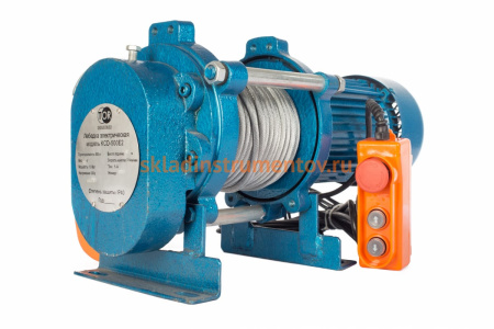 Электрическая лебедка TOR ЛЭК-500 E21 (KCD) 500 кг, 220 В с канатом 100 м 1002130