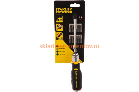 Реверсивная отвертка с битами Stanley FATMAX FMHT0-62690