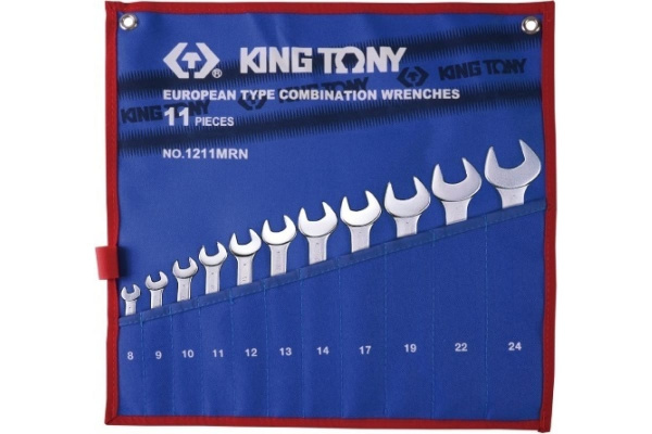 Набор комбинированных ключей 8-24мм 11шт KING TONY 1211MRN