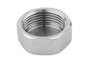 Заглушка Зубр "ЭКСПЕРТ", никелированная латунь, 6-ти гранная головка, внутренняя резьба, 3/4" 51297-3/4