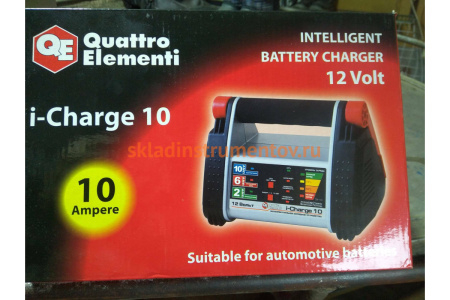 Зарядное устройство QUATTRO ELEMENTI i-Charge 10 полный автомат 771-152
