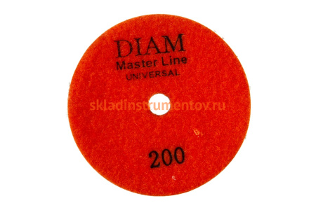 Круг алмазный гибкий шлифовальный Master Line Universal (100х15 мм; №200; сухая/мокрая) Diam 000625