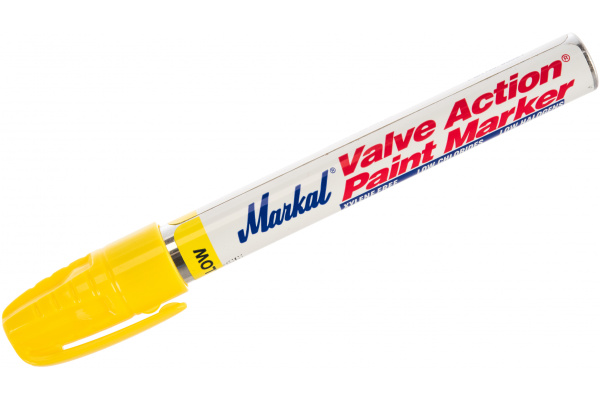 Маркер-краска Markal Valve Action, промышленный, универсальный, 3 мм, жёлтый 96821 Маркер-краска Markal Valve Action, промышленный, универсальный, 3 мм, жёлтый 96821