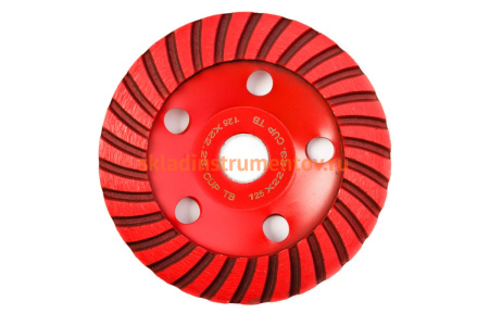 Чашка шлифовальная алмазная TURBO 125 мм REDVERG 900391 6627130