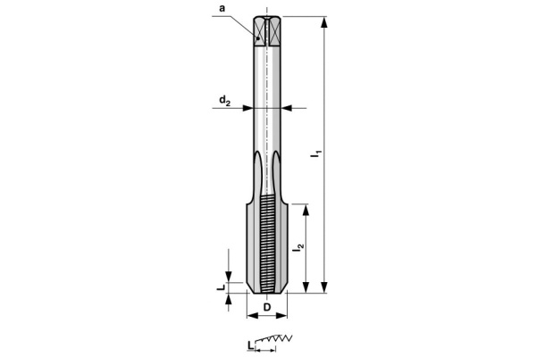 Набор метчиков из 2-х шт Bucovice Tools UNF №5 -44 115CrV3 116005