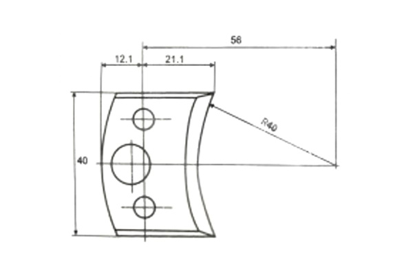 Нож фасонный 2 шт. по дереву для фрезерной головки Энкор 19318