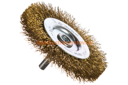Щетка дисковая (75 мм; 0.3 мм; витая латунированная стальная проволока) для дрели ЗУБР 3520-075_z02