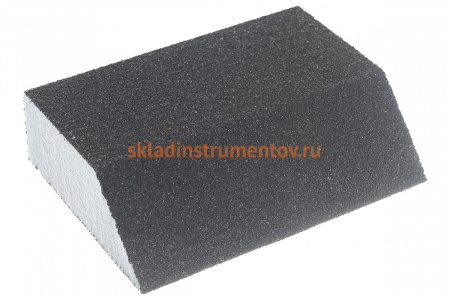 Губка шлифовальная "МАСТЕР" (100х68х42х26 мм; Р80) Зубр 35613-080