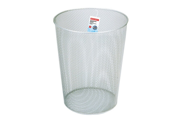 Корзина для бумаг BRAUBERG "Germanium" 9 л, металлическая, серебристая 231959 Корзина для бумаг BRAUBERG "Germanium" 9 л, металлическая, серебристая 231959