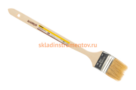 Кисть (радиаторная, натуральная щетина, деревянная рукоятка) 63мм Biber 31174 тов-001949