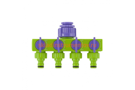 Разветвитель четырёхканальный 1/2"-3/4", регулируемый PALISAD 66425
