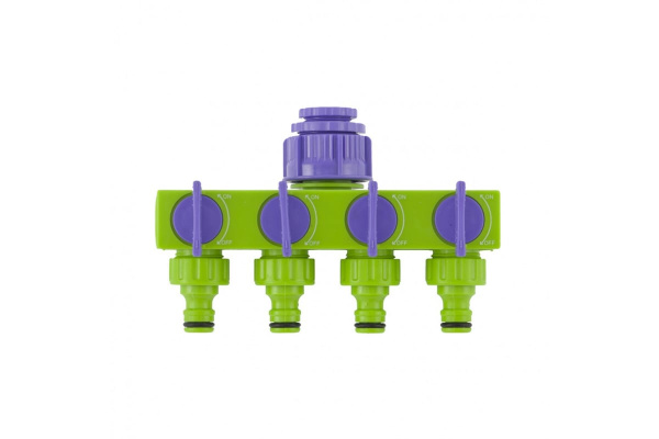 Разветвитель четырёхканальный 1/2"-3/4", регулируемый PALISAD 66425