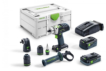 Аккумуляторная ударная дрель-шуруповерт FESTOOL PDC 18/4 5,2/4,0-Set/XL-SCA 576469
