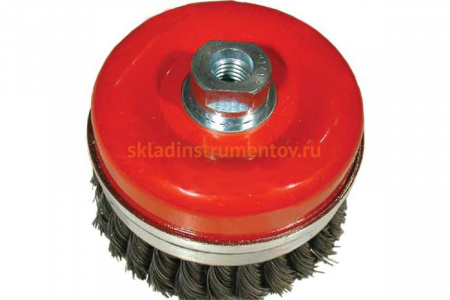 Щетка чашечная для УШМ (М14; 80 мм) со стальной витой проволокой Энкор 9507