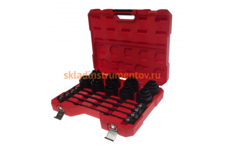 Универсальный набор для монтажа/демонтажа сайлентблоков JTC, 29 пр., внутр. диаметр оправок 24-72 мм 6770