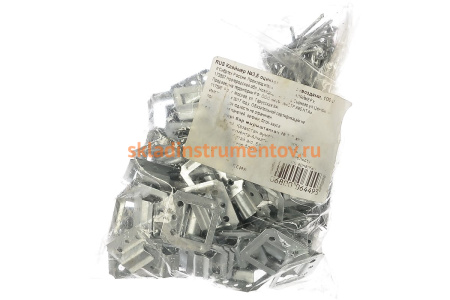 Кляймер СИБРТЕХ №3,5 оцинкованный с гвоздями, 100шт 465735