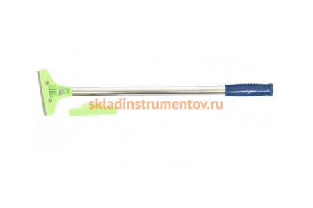 Скребок, фиксированное лезвие 100мм металлич, обрезиненная ручка, 500мм СИБРТЕХ 79543