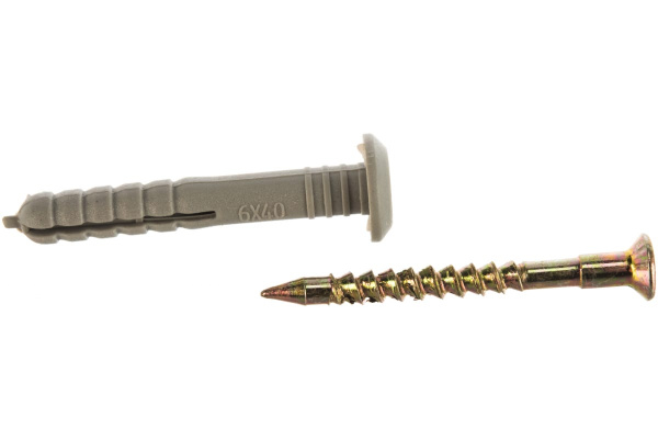 Дюбель-гвоздь полипропиленовый с грибовидным бортиком 1700 шт. (6х40 мм; ТФ0) Зубр 4-301350-06-040