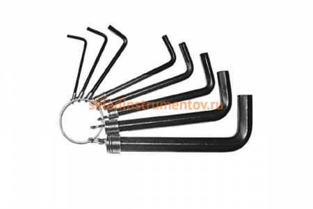 Набор шестигранных ключей на кольце Hex, 2-14 мм, 10 шт Контрфорс 137155