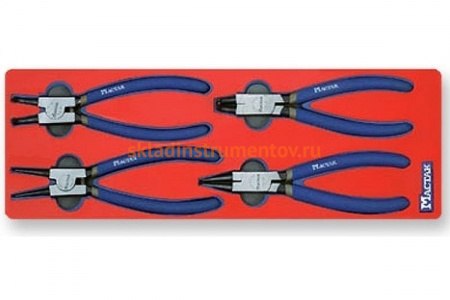 Набор съемников стопорных колец 4шт МАСТАК 5-3304