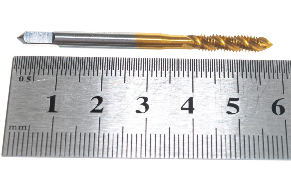 Метчик M4x0,7 HSS M2 TiN спиральный ПрофОснастка №411 арт. 50221011
