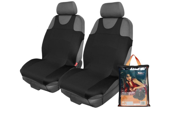 Чехлы-майки (передние, 2 штуки, комбинированные, черный цвет, полиэстер) Airline ASC-F3