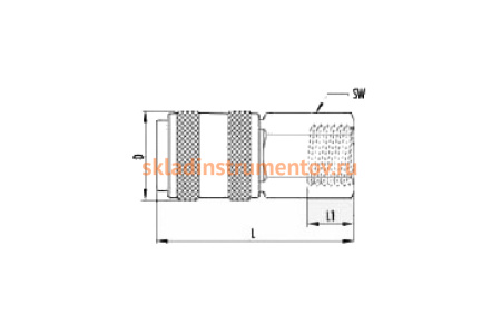 Переходник рапид мама - 1/4" мама (блистер) UNI-A1 459/1 F1/4" GAV 38946