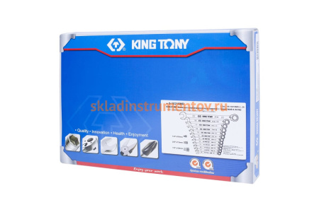 Набор комбинированных ключей с трещоткой (ложемент, 15 предметов) KING TONY 9-10215MR