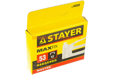 Скобы "STANDARD" красные 1000 шт. (12 мм; тип 53) STAYER 3159-12_z01