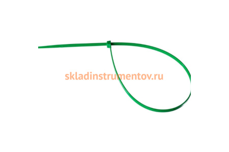 Нейлоновый хомут Зубр МАСТЕР зеленый 3,6 мм x 300 мм, 100 шт 309060-36-300