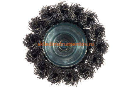 Кордщетка чашеобразная стальная витая 65 мм, в блистере ROCKFORCE RF-BCR125