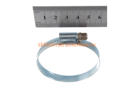 Металлические хомуты СИБРТЕХ, стандартное болтовое крепление, 40-60мм, 2шт, ширина 9мм, 47661