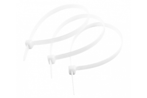 Хомуты-стяжки СИБИН белые ХС-Б, 3.6 х 200 мм, 100 шт, нейлоновые, 3786-36-200