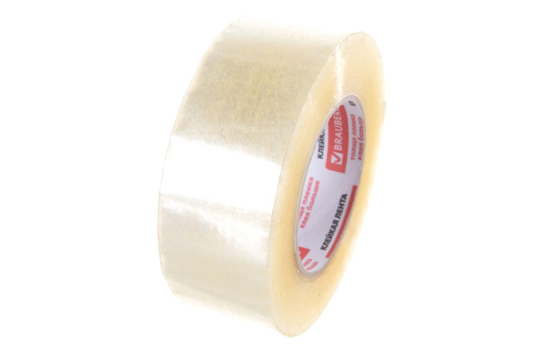Клейкая лента BRAUBERG 48 мм х 200 м, упаковочная, прозрачная, 45 мкм, 440089