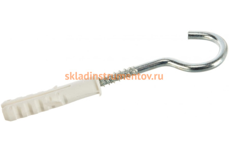 Распорный дюбель Зубр МАСТЕР тип ЕВРО с шурупом-полукольцом, 8х40 / 5х75 мм, 6 шт 30686-08-40