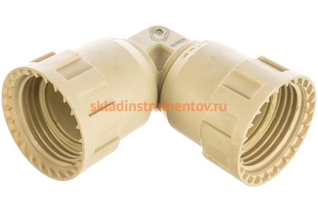 Соединитель угловой "ШиреФит" (20 мм; 90°) для трубопровода Зубр 51497-20