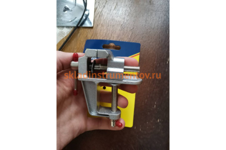 Настольные мини тиски с винтовым зажимом DEXX 40 мм 32471-40