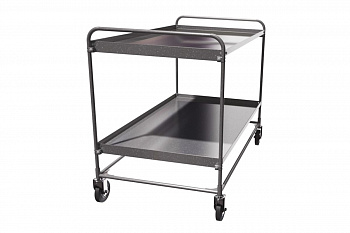 Сервисная двух ярусная тележка из нержавеющей стали RUSKLAD СТ НЖ 1 (500х800) d125мм болтовые