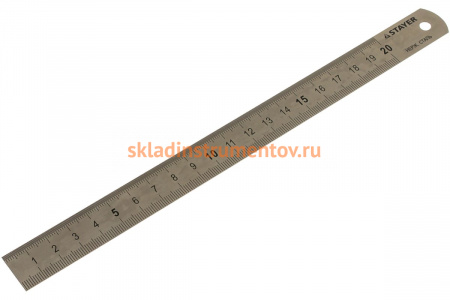 Нержавеющая линейка с двухсторонней гравированной шкалой 0.2м STAYER PROFI 3427-020_z01