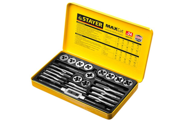 Набор метчиков и плашек STAYER MASTER 24 предмета 28020-H24