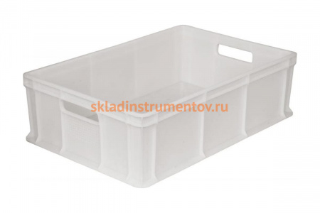 Сплошной ящик с ручками, 600x400x180 мм, белый Тара.ру 16419