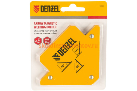Фиксатор магнитный для сварочных работ усилие 25 LB DENZEL 97551
