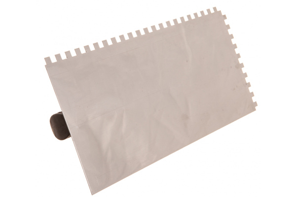 Гладилка Мастер Зубр 130x270 мм, 6x6 мм, штукатурная зубчатая нержавеющая с пластиковой ручкой 08042-06