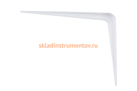 Угловой кронштейн с ребром СИБРТЕХ 350х400 мм белый 94019